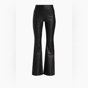 Spanx Vegan Faux Leather Like Luxe Flare Pull On Pants Black - Large Petite
